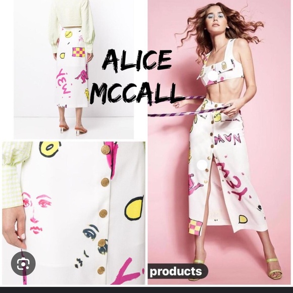 ALICE MCCALL Ze Energy Midi Skirt with Graffiti Print - Picture 2 of 6